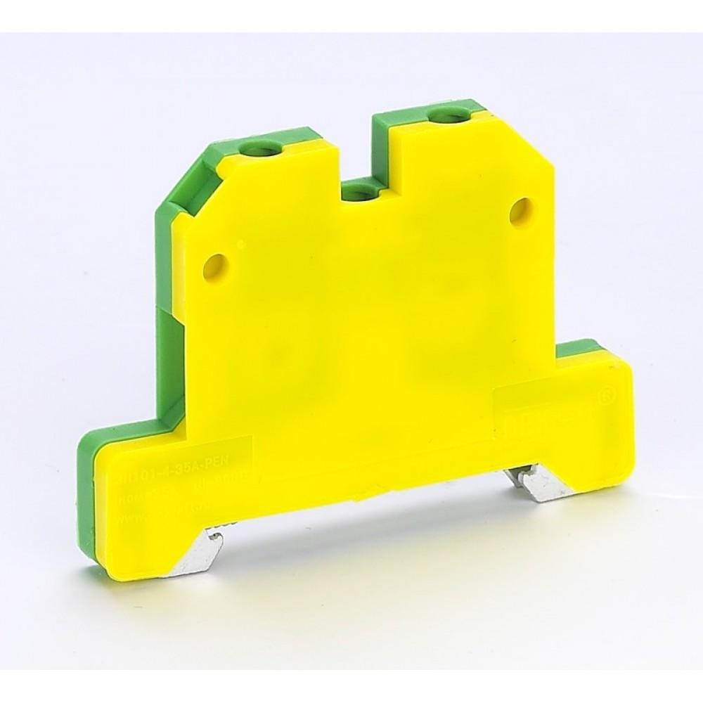Dekraft Terminal Block Yellow-Green 4mm 35A ЗН101-4-35A-PEN