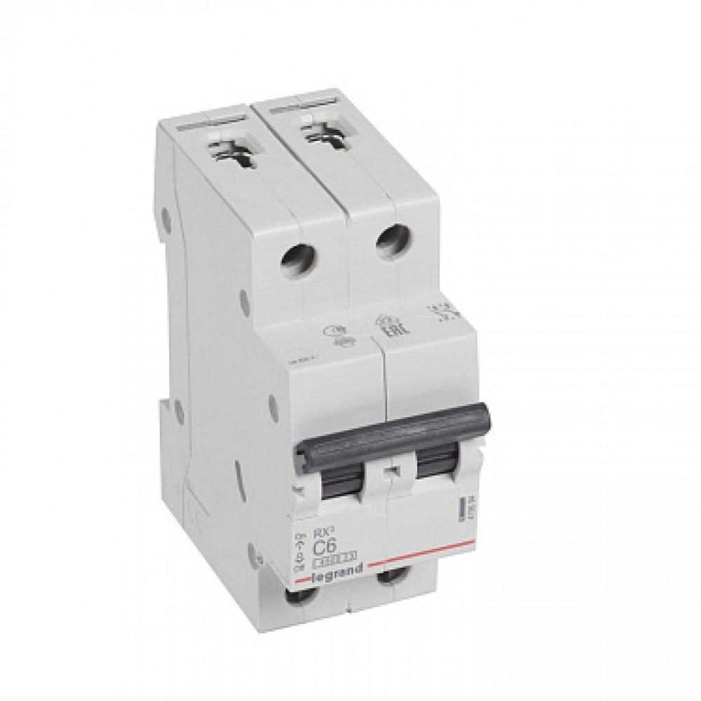 Legrand RX3 Circuit Breaker 2P C6A 4.5ka
