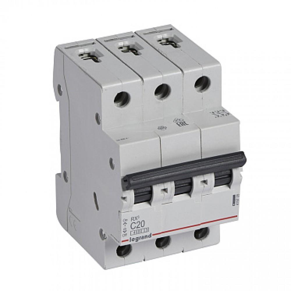 Legrand RX3 Circuit Breaker 3P C20A 4.5ka