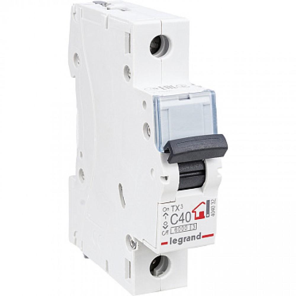Legrand TX3 Circuit Breaker 1P C40A 6ka