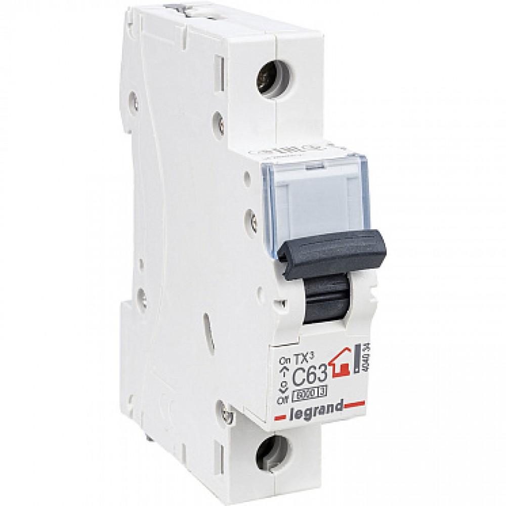 Legrand TX3 Circuit Breaker 1P C63A 6ka
