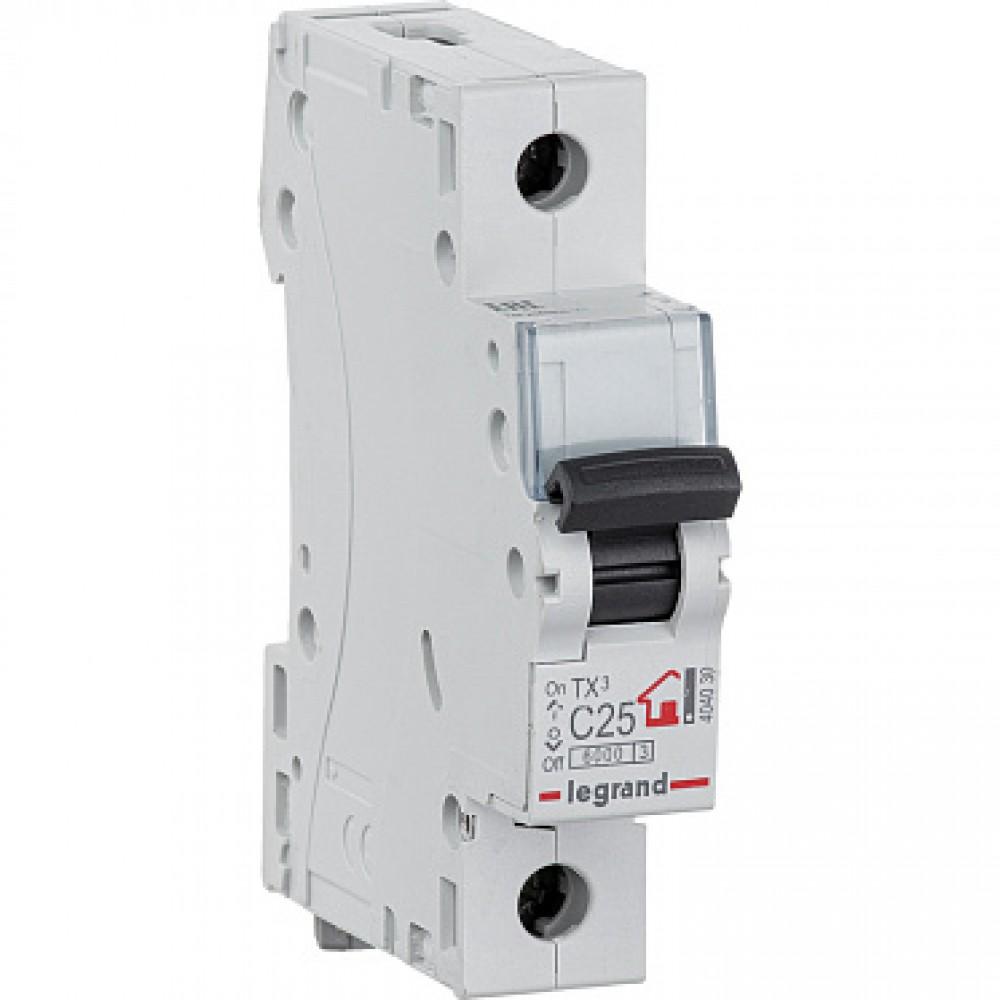 Legrand TX3 Circuit Breaker 1P C25A 6ka