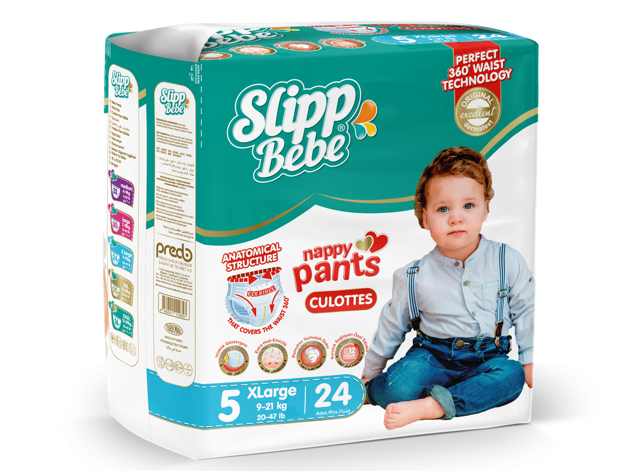 Diapers-panties Slipp Bebe N5 (9-21 kg) 24 pcs
