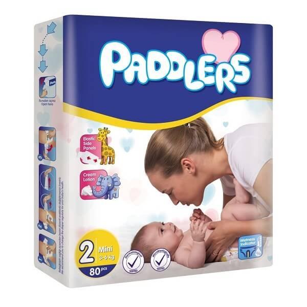 Paddlers Mini N2 diapers (3-6 kg) 80 pcs.