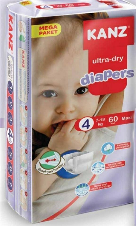 Diaper Kanz N4 (7-18kg) 60pcs