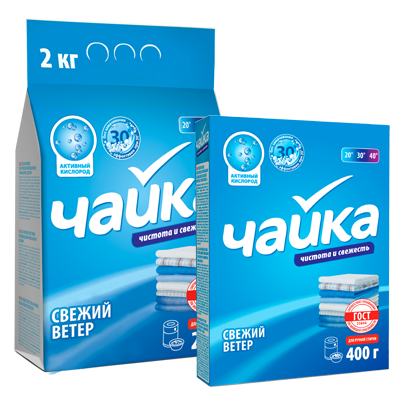 Washing powder “Чайка свежий ветер” for hand washing 400g