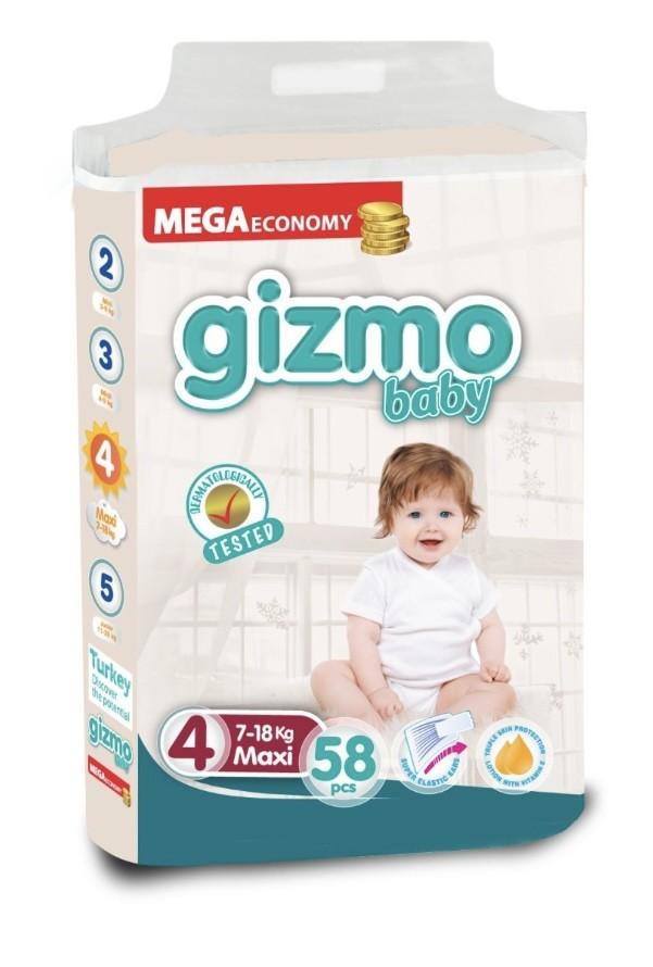 Diaper Gizmo N4 7-18 58 pcs.