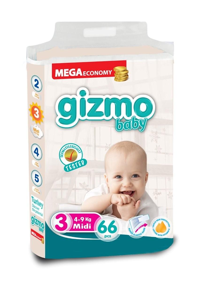 Diaper Gizmo N3 4-9kg 66 pcs.