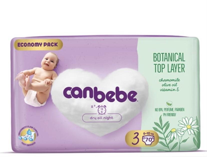 Canbebe N3 diapers (6-10kg), 70 pcs.