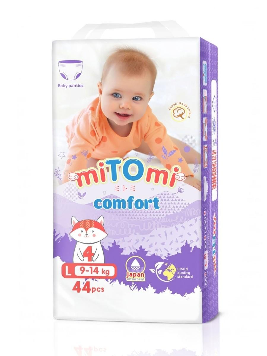 Diaper panties miTOmi Comfort L N4 (9-14kg) 44pcs