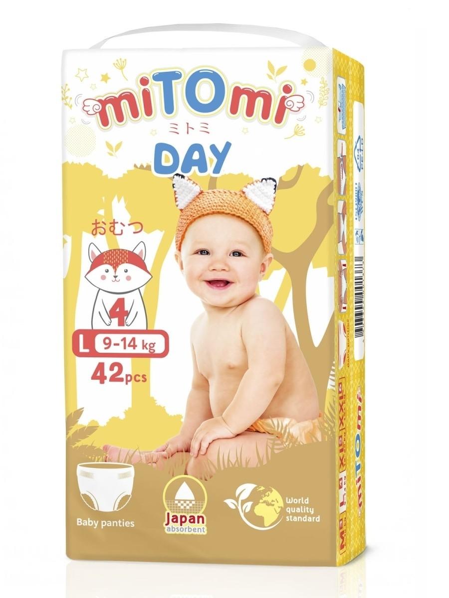 Diaper panties miTOmi Day L N4 (9-14kg) 42pcs