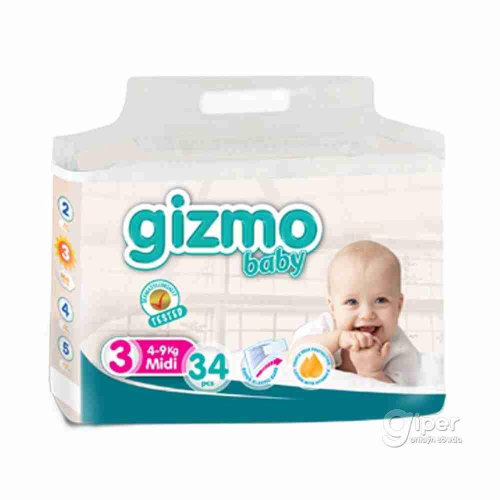 Diaper Gizmo N3 4-9kg 34pcs.