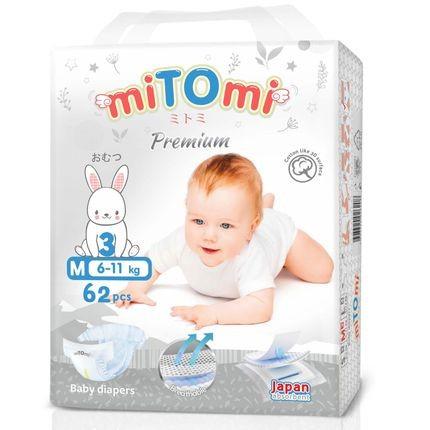 Diapers miTOmi Premium M N3 (6-11kg) 62pcs