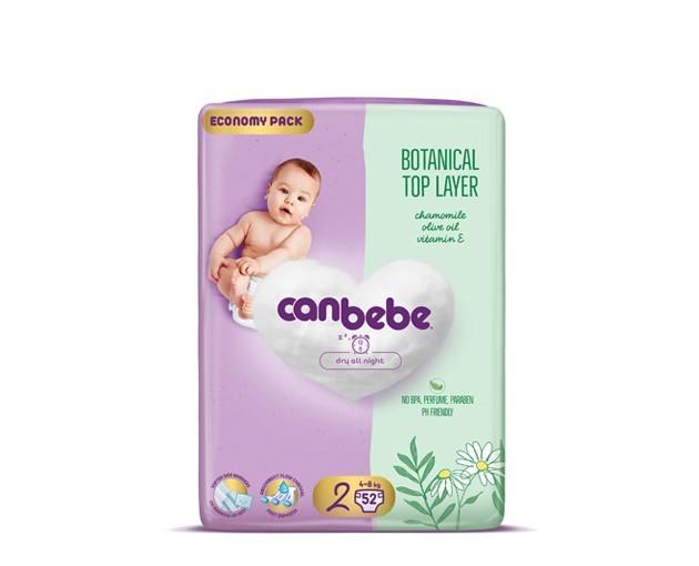 Canbebe N2 diapers (4-8kg), 52 pcs.