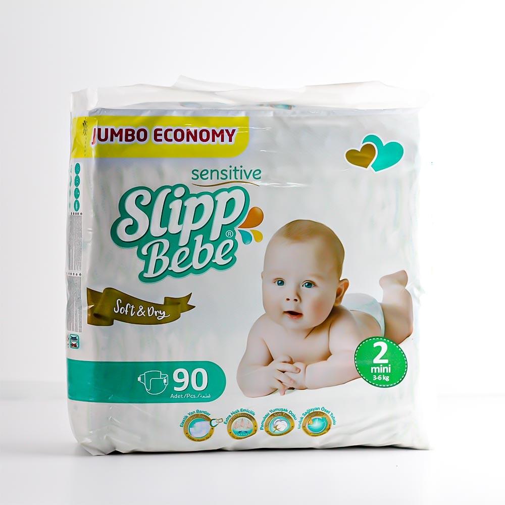 Slipp bebe N2 diapers (3-6kg), 90 pcs.