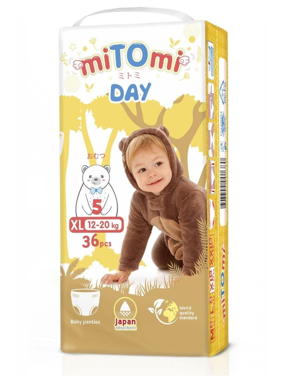 Diaper-panties miTOmi Day XL N5 (12-20kg) 36pcs