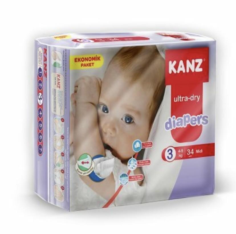 Diaper Kanz N3 (4-9kg) 34pcs