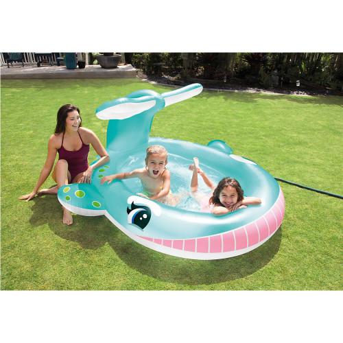 Inflatable children's pool - fish 201x196x91cm
