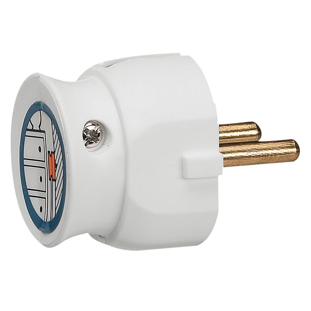 Legrand Plug 2К - Elium Series - 16 А - Flat - Plastic - White