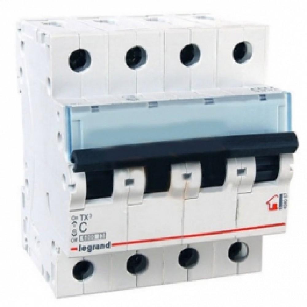 Legrand TX3 Circuit Breaker 4P C50A 6ka