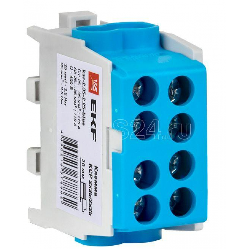 Distribution Block КСР 2х35/2х25 Blue EKF