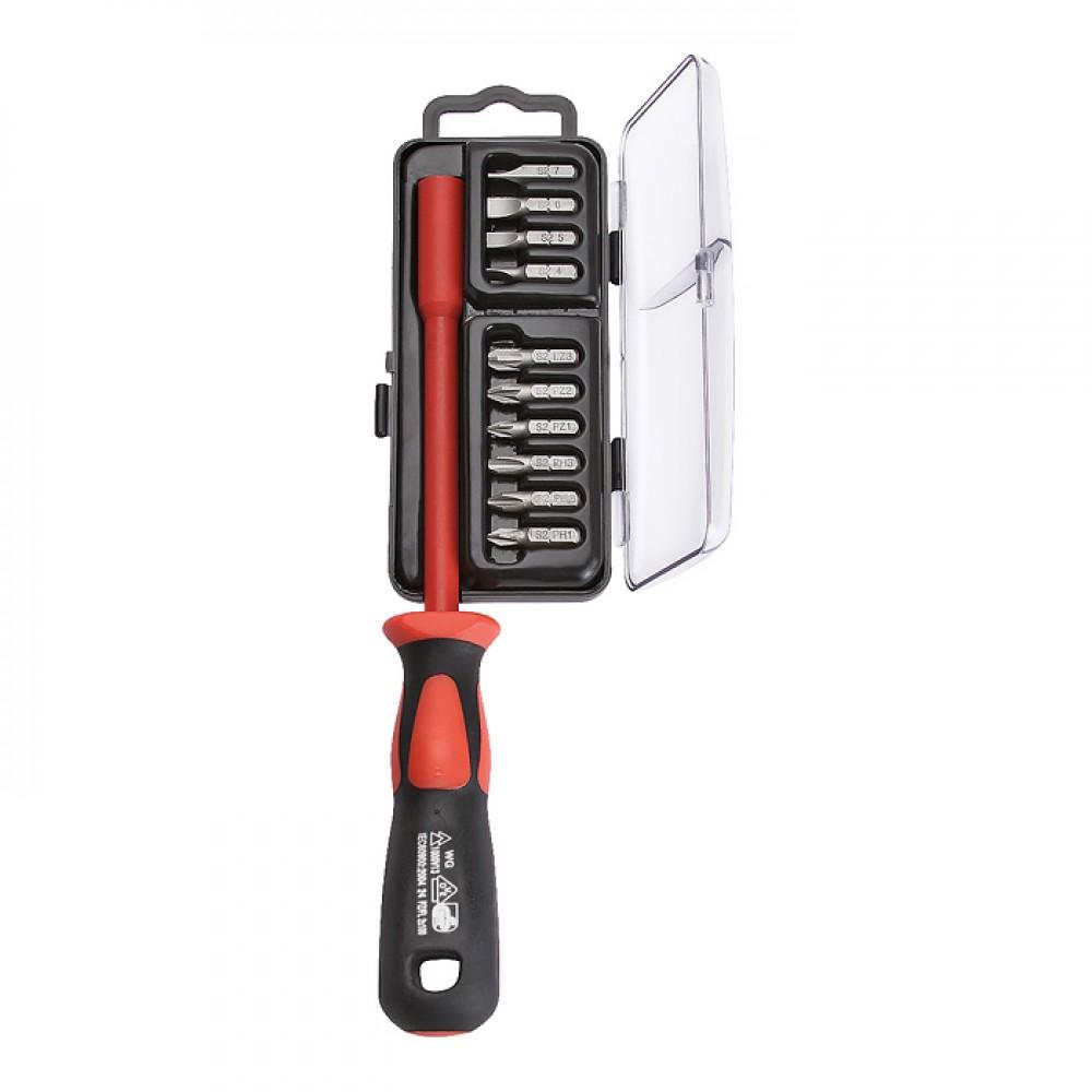 Dielectric Screwdriver НИО-5510 With Sharpening Bits КВТ