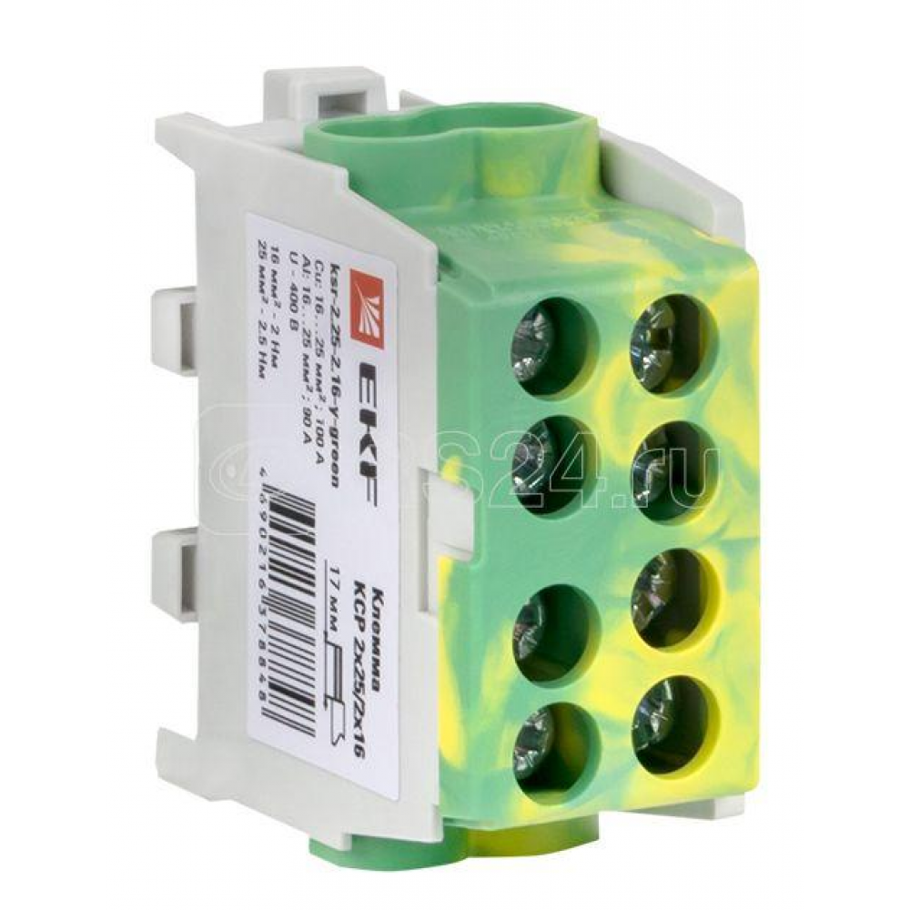 Distribution Block КСР 2х25/2х16 Yellow/Green EKF